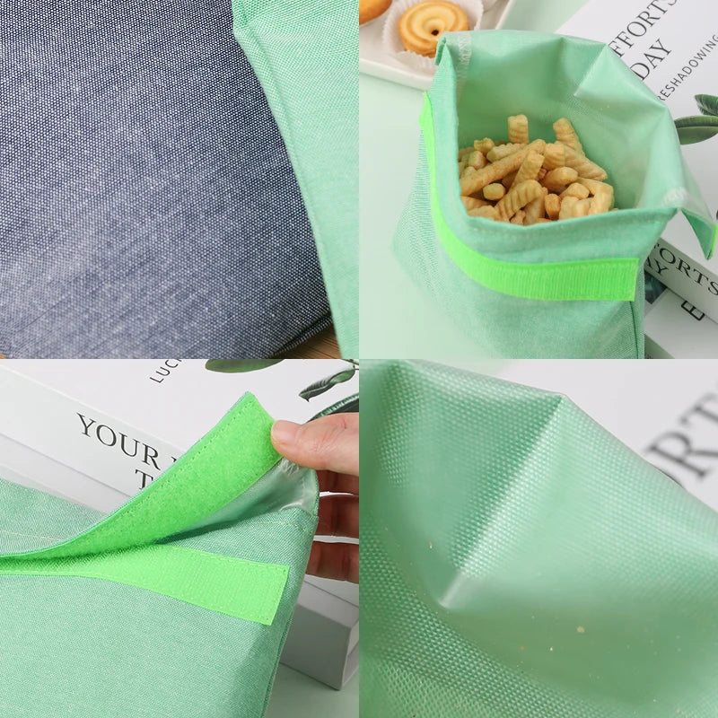 Sacchetti Riutilizzabili per Alimenti – Anti-Spreco, Lavabili e Impermeabili per Snack e Panini