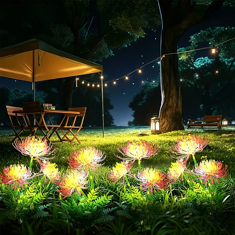 Luci Solari da Giardino a Forma di Fiore – Decorazione Impermeabile per Prato, Terrazzo e Vialetto