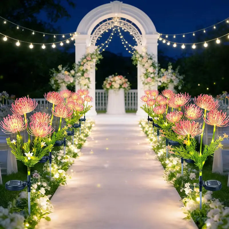 Luci Solari da Giardino a Forma di Fiore – Decorazione Impermeabile per Prato, Terrazzo e Vialetto