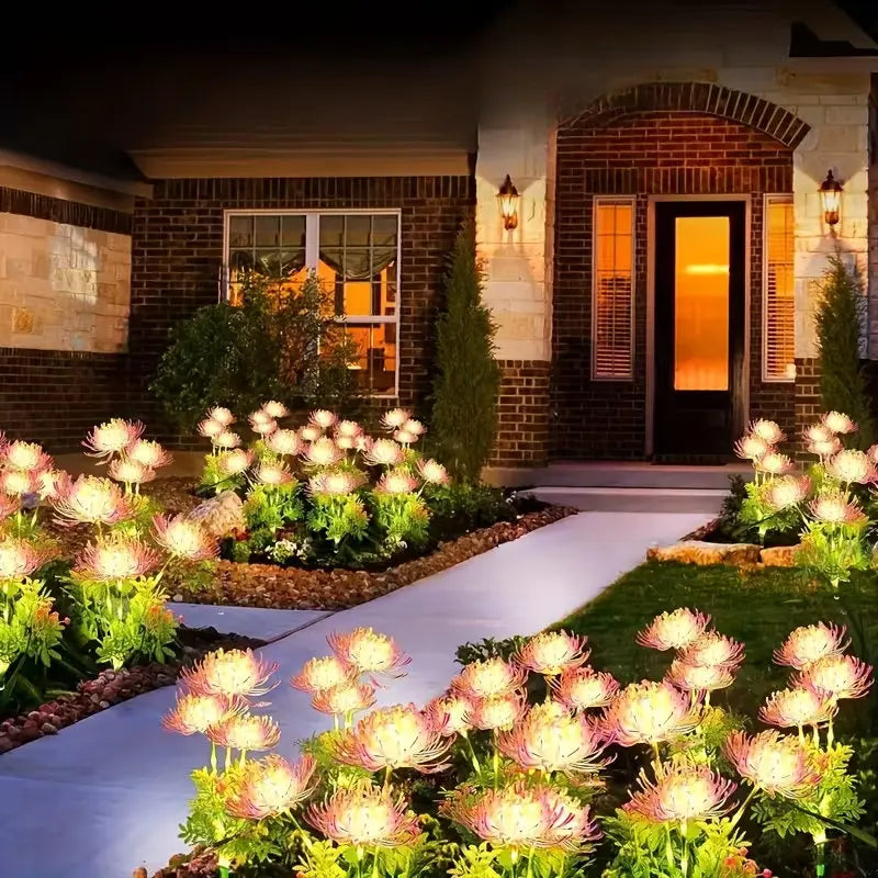 Luci Solari da Giardino a Forma di Fiore – Decorazione Impermeabile per Prato, Terrazzo e Vialetto