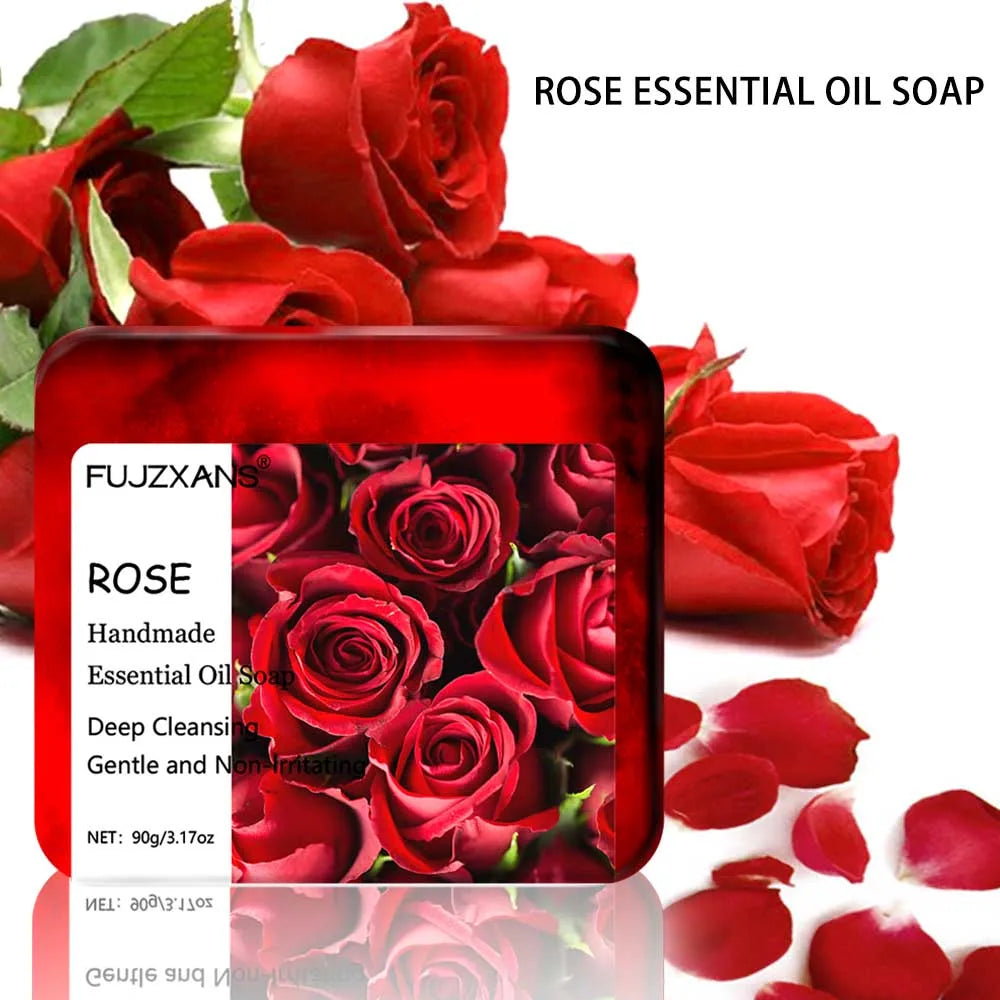 Saponetta Artigianale agli Oli Essenziali – 90g Naturale e Profumata | Rosa, Lavanda, Tè Verde e altre 4 varianti