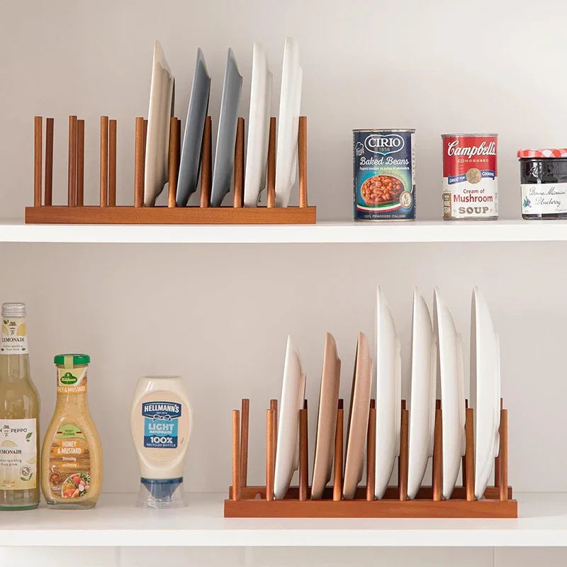 Portapiatti in Bambù – Scolapiatti Ecologico Organizer da Cucina per Piatti, Ciotole e Tazze